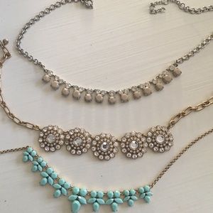 Trio of j crew necklaces